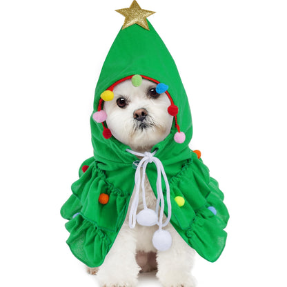 Holiday Pup Cape & Star Tree Costume